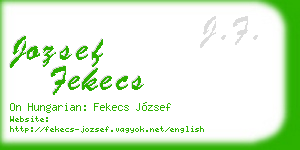 jozsef fekecs business card